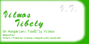 vilmos tibely business card